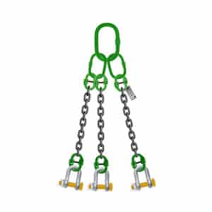 THREE LEG CHAIN SLING WITH D-SHACKLE
