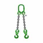 TWO LEG CHAIN SLING WITH EYE SLING HOOK SAFETY LATCH TYPED