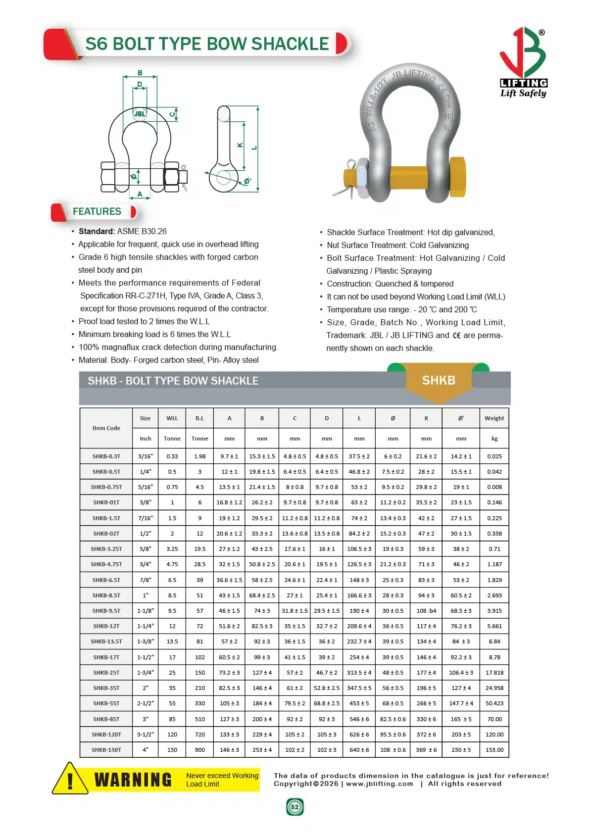 thumbnail image 2 of G-5263 Super Bow BTA Shackle 2 of 14