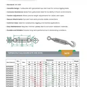 turnbuckle galvanized eye and hook 4 turnbuckle-galvanized-eye-and-hook-datasheet-saudi-arabia