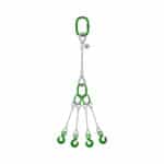 FIVE LEG STEEL WIRE ROPE SLINGS WITH EYE SLING HOOK