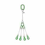 FIVE LEG STEEL WIRE ROPE SLINGS WITH EYE SELF LOCKING HOOK