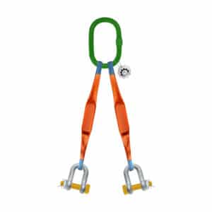 Two Leg Web Sling With D Shaped Shackle Bolt Pin