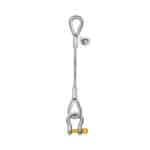 ONE LEG STEEL WIRE ROPE SLING - ONE SIDE THIMBLE EYE AND ONE SIDE BOW-SHAPED SHACKLE SCREW PIN