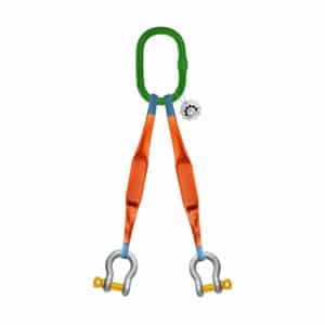 TWO LEG WEB SLING WITH BOW SHACKLE SCREW PIN