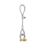 1-LEG WIRE ROPE SLING: ONE SIDE SOFT EYE AND OTHER SIDE HARD THIMBLE EYE WITH BOW-SHACKLE SCREW PIN