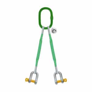 Two Leg Web Sling With D Shaped Shackle Screw Pin