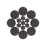 K-8X36WS (14-7+7-7-1)+IWRC STEEL WIRE ROPE