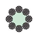 8X25F(1-6F-6-12)+FC STEEL WIRE ROPE