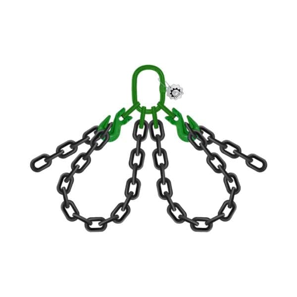 Polyester Four Leg - Adjustable Rope Slings W/Top Link