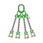 FOUR LEG CHAIN SLING WITH BOW-SHAPED SHACKLE BOLT TYPE