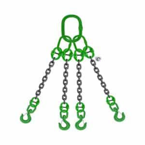 FOUR LEG CHAIN SLING WITH SWIVEL SLING HOOK