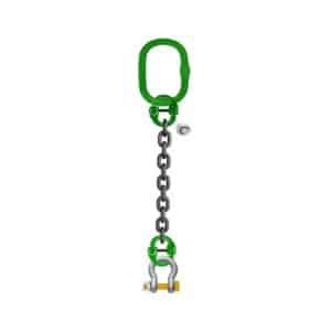 ONE LEG CHAIN SLING WITH BOW-SHAPED SHACKLE BOLT TYPE