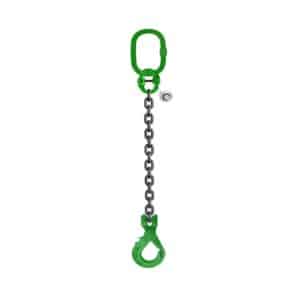 ONE LEG CHAIN SLING WITH CLEVIS SELF LOCKING HOOK