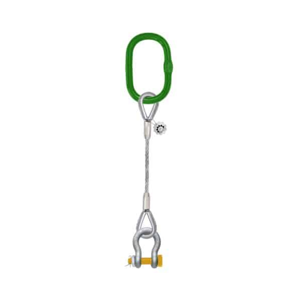 ONE LEG STEEL WIRE ROPE SLING WITH BOW-SHAPED SHACKLE BOLT TYPE - Safe and  Secure Trading Company