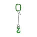 ONE LEG STEEL WIRE ROPE SLING WITH SWIVEL SLING HOOK