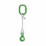 ONE LEG STEEL WIRE ROPE SLING WITH EYE SELF LOCKING HOOK