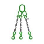 three leg chain sling with eye self locking hook ksa
