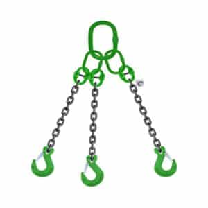 THREE LEG CHAIN SLING WITH CLEVIS SLING HOOK