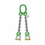 TWO LEG BRIDLE CHAIN SLING WITH BOW-SHAPED SHACKLE BOLT TYPE