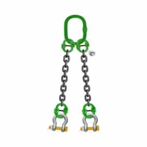 TWO LEG BRIDLE CHAIN SLING WITH BOW-SHAPED SHACKLE BOLT TYPE
