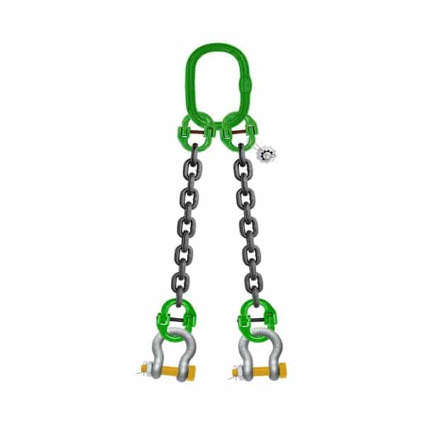 TWO LEG BRIDLE CHAIN SLING WITH BOW SHACKLE BOLT TYPE KSA