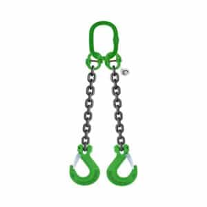 TWO LEG BRIDLE CHAIN SLING WITH CLEVIS SLING HOOK