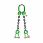 TWO LEG BRIDLE CHAIN SLING WITH D-SHAPED SHACKLE BOLT TYPE