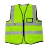 green safety vest with 4 pockets