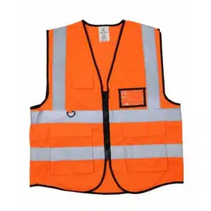 safety vest with 4 pockets 2 orange safety vest with 4 pockets